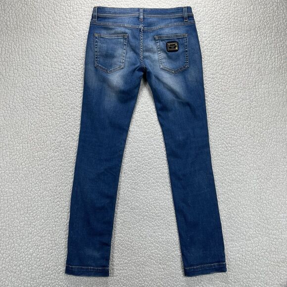 Dolce & Gabbana Girly Jeans Women’s EU6 Low Rise Slim Blue Stretch Denim Italy - Picture 7 of 14
